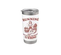 Courir parce que Retro Murder est une erreur Gobelet isotherme en acier inoxydable double paroi