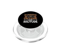 Courir sur la caféine et la Solitude Introvert PopSockets PopGrip pour MagSafe