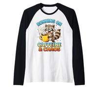 Courir sur la caféine et Le Chaos pour Les Amateurs de café Manche Raglan