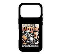 Courir sur la caféine et Les Mauvaises décisions Raton Laveur Coque pour iPhone 17 Pro