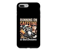 Courir sur la caféine et Les Mauvaises décisions Raton Laveur Coque pour iPhone 7 Plus/8 Plus