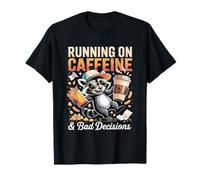 Courir sur la caféine et Les Mauvaises décisions Raton Laveur T-Shirt