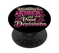 Courir sur la fibre et les mauvaises décisions - Drôle de vieillir PopSockets PopGrip Adhésif