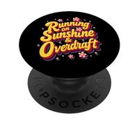 Courir sur Le Soleil et Le découvert - Humour d'argent Relatif PopSockets PopGrip Adhésif