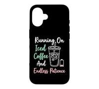 Courir sur Un café glacé et Une Patience Infinie Barista Coque pour iPhone 16