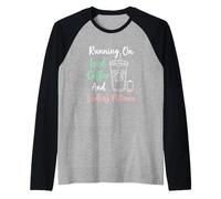 Courir sur Un café glacé et Une Patience Infinie Barista Manche Raglan