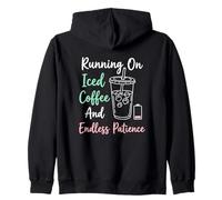 Courir sur Un café glacé et Une Patience Infinie Barista Sweat à Capuche