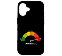 Courir sur Un Compteur de Stress Amusant en cortisol Pur Coque pour iPhone 16