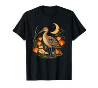 Courlis sous Le Croissant de Lune Fleurs d'automne des Marais T-Shirt