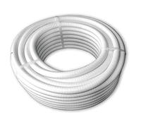 Couronne 25m Tuyau Blanc Piscine PVC Pression Souple Semi-Rigide à coller diamètre 50mm⌀ extérieur