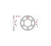 Afam Couronne arrière 86605 47 dents Acier standard Pas 525 Argenté