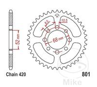 Couronne 48 dents Pas 420 noire diam.Int. 052 - Cercle trous 068