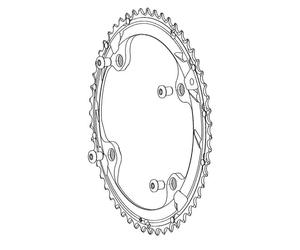 Couronne 50D + Vis Chorus 12V CP553 CAMPAGNOLO Pédalier