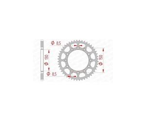 Couronne 51 dents acier anti-boue pas 520 type 12323SLK