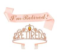 Couronne à la retraite - Belle couronne en or pour femme, diadème de fête festive | Coiffe d'événement de retraite, ornement décoratif élégant, cadeau souvenir pour fête, prix élégant F, Siehe