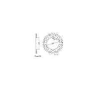 Couronne Acier compatible avec Kawasaki-compatible avec Suzuki - 530-40 Dents - Similaire JTR499 - Made in Germany
