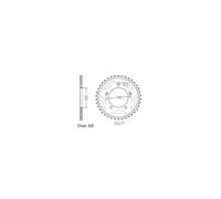Couronne Acier compatible avec Suzuki-Triumph - 525-45 Dents - Similaire JTR1792 - Made in Germany