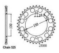 Couronne Acier Honda - 525-48 Dents - Made in Germany G