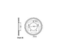 Couronne Acier Suzuki-Triumph - 530 - 43 Dents - Similaire Jtr1797 - Made In Germany