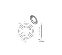 Couronne Adaptable MBK 51 Roue Alu Grimeca 48 Dts (Alesage 98Mm) 10 Trous