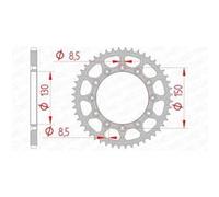 Afam 12323slk Rear Sprocket Argenté 49t