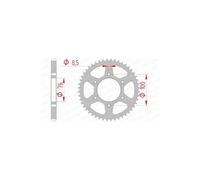 Couronne AFAM 52 dents acier standard pas 428 type 12227