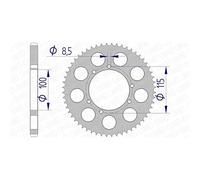 Couronne Afam 56 Dents Type 93117 Pas 428 Alu Beta 50 Rr Enduro Alu