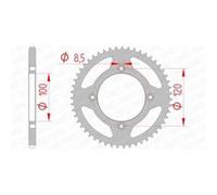 Afam Couronne 38101 – acier standard, 60 dents, pas 420 – argenté