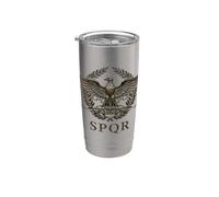 Couronne Aigle Romain et Laurier Senatus PopulusQue Romanus Gobelet isotherme en acier inoxydable double paroi