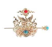 Couronne Alliage en Rétro Hanfu Style, Ancien Zinc pour Hommes | Épingle à Cheveux Chinoise, Accessoires Hanfu Chinois, Or, Scène et Costume Traditionnel Couleur Aléatoire