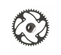 Couronne alu 4 vis filetée Rennen Threaded 104 mm 3/32" Noir