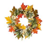 Couronne Artificielle avec Citrouilles Couronne De Grâces Thanksgiving pour La Porte D'entrée Ferme Fermes Intérieure Et Extérieure Ornement Porte 'entrée 'Automne