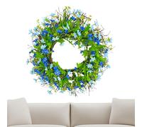 Couronne artificielle de printemps, couronne de fleurs artificielles | Décor de guirlande de fleurs sauvages de printemps | Décorations de fêtes d'ambiance romantique pour fenêtre, porte, mur, porche