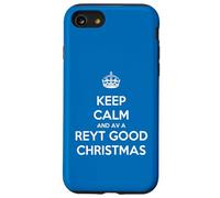 Couronne avec Texte Blanc « Keep Calm and Have A Reyt Good Christmas » Coque pour iPhone SE (2020) / 7/8