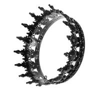 Couronne Baroque Noire en Alliage, Coiffe de Mariée, Fête Halloween | Style Vintage, Serrage-tête de Mariage, Couronne Princesse, pour Mariage et Costume Halloween