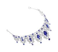 Couronne Baroque Tête de Princesse en Alliage et Cristaux | Éclat Diamanté, Teinte Solide, pour Mariages et Anniversaires, Accessoire Élégant pour Sœurs et Famille