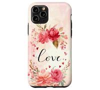 Couronne botanique Florale d'amour d'aquarelle de Valentine Coque pour iPhone 11 Pro