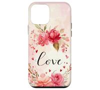 Couronne botanique Florale d'amour d'aquarelle de Valentine Coque pour iPhone 12 Mini