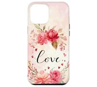 Couronne botanique Florale d'amour d'aquarelle de Valentine Coque pour iPhone 12 Pro Max