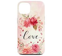 Couronne botanique Florale d'amour d'aquarelle de Valentine Coque pour iPhone 13