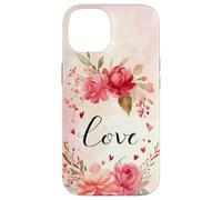 Couronne botanique Florale d'amour d'aquarelle de Valentine Coque pour iPhone 14