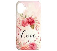 Couronne botanique Florale d'amour d'aquarelle de Valentine Coque pour iPhone 16 Plus