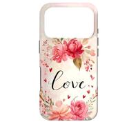 Couronne botanique Florale d'amour d'aquarelle de Valentine Coque pour iPhone 17 Pro