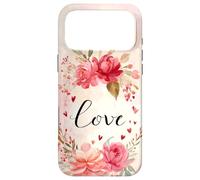 Couronne botanique Florale d'amour d'aquarelle de Valentine Coque pour iPhone 17 Pro Max