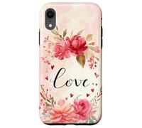 Couronne botanique Florale d'amour d'aquarelle de Valentine Coque pour iPhone XR