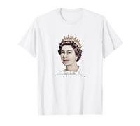 Couronne britannique de la reine Elizabeth II avec signature T-Shirt