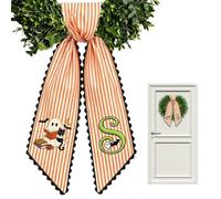 Couronne brodée - Écharpe de ferme, broderie saisonnière, | Écharpes saisonnières pour Thanksgiving, intérieur, extérieur, ferme, fenêtre, maison, fête, vacances