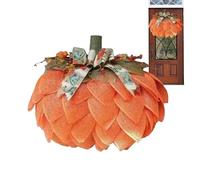 Couronne Citrouille, Décorations De Porte Citrouille Extérieur, Décorations d'halloween pour Maison, Thanksgiving, Cheminée, Fête, Salon, Terrasse, Porche et