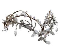 Couronne Couronne à oreilles d'elfe, pierres précieuses synthétiques multicolores(ELF023D)