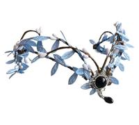 Couronne Couronne à oreilles d'elfe, pierres précieuses synthétiques multicolores(ELF028Black gem)